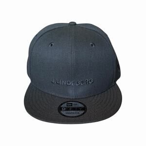 J. Lindeberg New Era 9FIFTY Snapback Hat Dark Green Script Logo One Size NWT